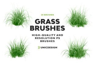 Grass Photoshop Brushes Gráfico Pinceles Por UnicDesign