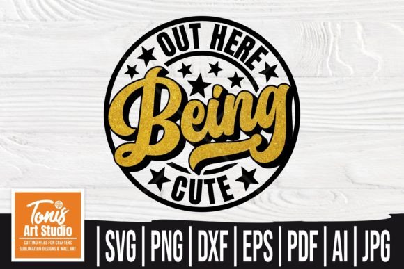 Out Here Being Cute Svg, Melanin Svg Png Graphic Crafts By TonisArtStudio
