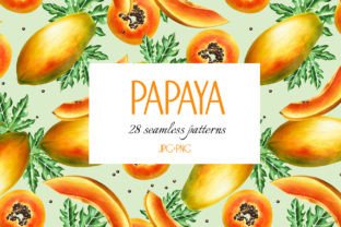 Papaya Seamless Patterns Afbeelding Papieren Patronen Door Navenzeles 1