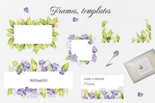 Spring Flower Frames Watercolor. Part 1 Graphic Illustrations By Navenzeles 3