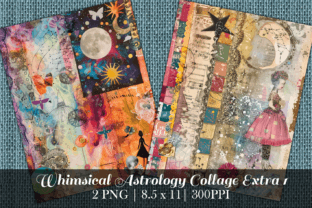 Whimsical Astrology Collage Paper Part 1 Graphic AI Illustrations By Antique Pixls 2