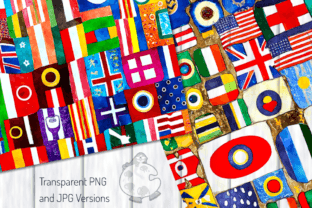 World Flags Watercolor Montage Papers Graphic Textures By Prawny 4