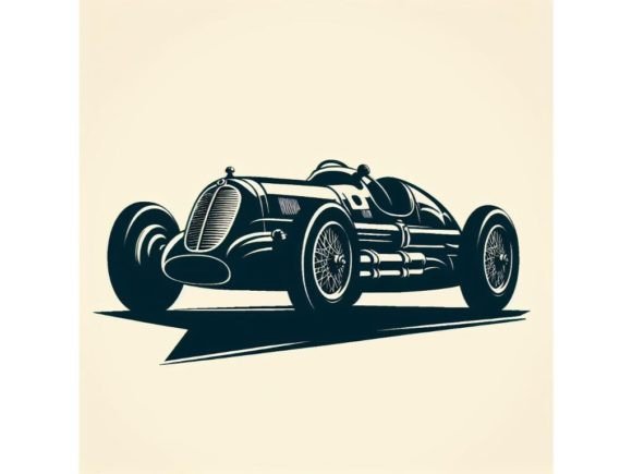 A Bundle of Retro Race Car, Vintage Vect Graphic Illustrations By A.I Illustration and Graphics