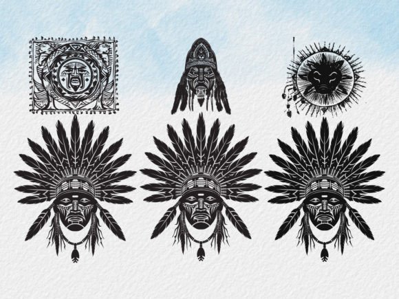 Native American Tattoo Tribal Woman Graphic Illustrations By Art Merch X