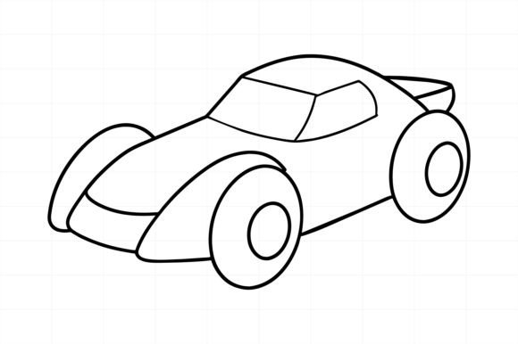 Race Car Line Art Illustration Graphic Illustrations By Graphics Studio Zone