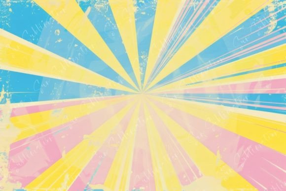 Retro Grunge Background Colorful Rays Grafica Motivi di Carta Di Sun Sublimation