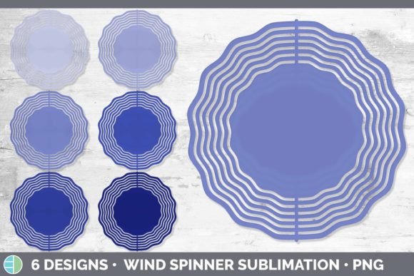 Solid Colors Indigo Wind Spinner | Subli Illustration Illustrations AI Par Enliven Designs