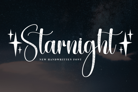 Starnight Script & Handwritten Font By andikastudio
