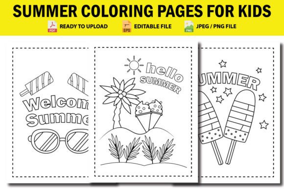 Summer Coloring Pages for Kids Graphic Coloring Pages & Books Kids By Rx Designer