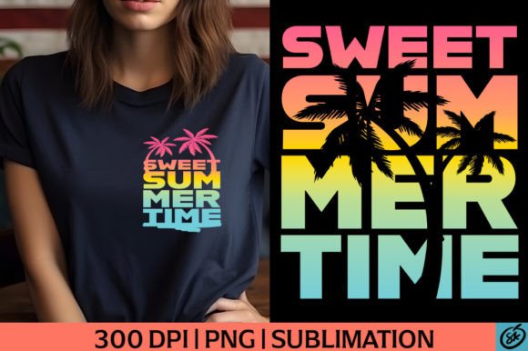 Sweet Summer Time PNG Gráfico Diseños de Camisetas Por Sak Kobere