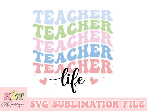 Teacher Life Svg Gráfico Manualidades Por H2T.Design