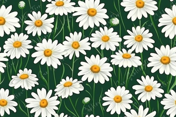 Vibrant Daisy Pattern Graphic Patterns By Sun Sublimation