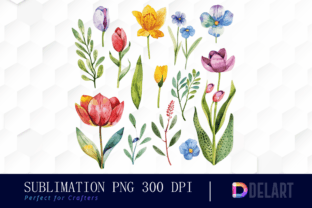 Watercolor Spring PNG Clipart Collection Graphic Illustrations By DelArtCreation