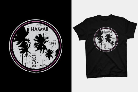 T Shirt Design - Hawaii Gráfico Diseños de Camisetas Por mattaridwan