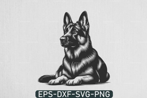 German Shepherd Svg , Dog Head Svg Illustration Artisanat Par uzzalroyy9706