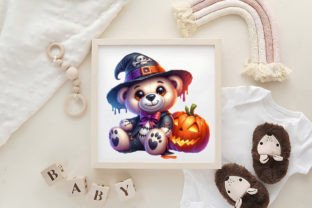 Halloween Scary Teddy Bear Clipart, PNG Illustration Illustrations Imprimables Par RobertsArt 6