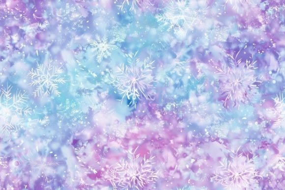 Light Purple Blue Snowflakes on Pastel Graphic Backgrounds By Sun Sublimation