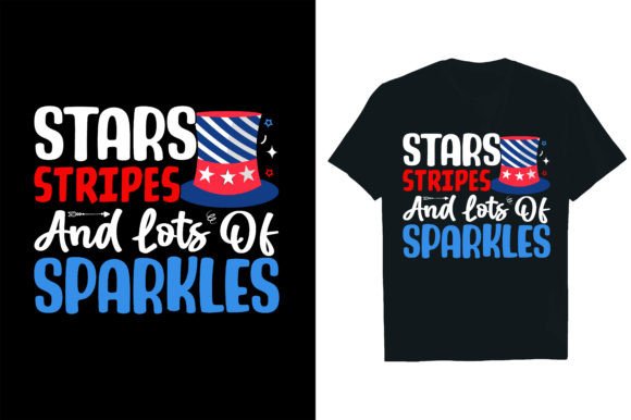 STARS STRIPES and LOTS of SPARKLES Grafik T-shirt Designs Von Rextore