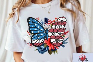 Spring Floral Butterfly 4th of July SVG Graphic T-shirt Designs By syedafatematujjuhura 1