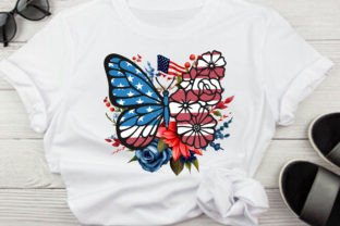 Spring Floral Butterfly 4th of July SVG Graphic T-shirt Designs By syedafatematujjuhura 2