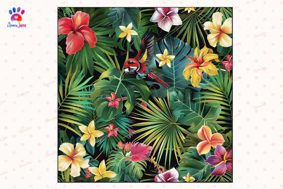 Tropical Forest Wallpaper 18 Gráfico Plantillas de Impresión Por AnnieJolly