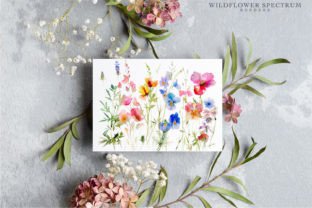 Watercolor Colorful Wildflowers Borders Graphic Illustrations By Patishop Art 5