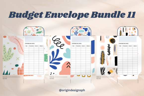 Budget Envelope Printable File-PLR Graphic Print Templates By Origin Designs PH