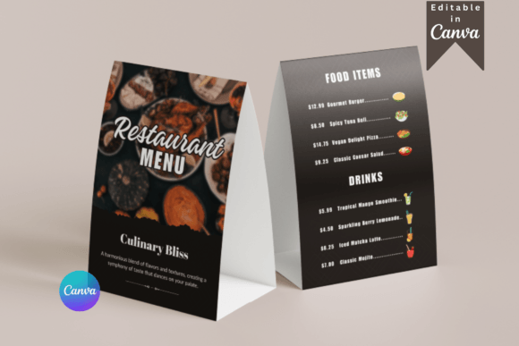 Customizable Restaurant Menu Template Graphic Print Templates By The Grateful Studio