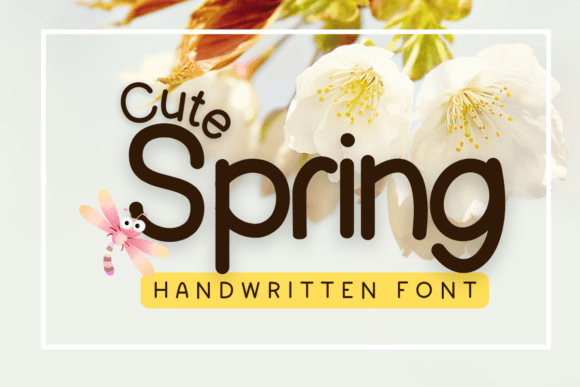Cute Spring Skript-Schriftarten Schriftart Von Sirinart