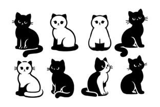Cute Cat Vector Illustration Set Graphic Illustrations By Digital Gallery