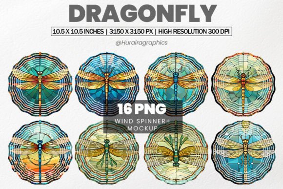 Dragonfly Wind Spinner Bundle Graphic Crafts By Hurairagraphics