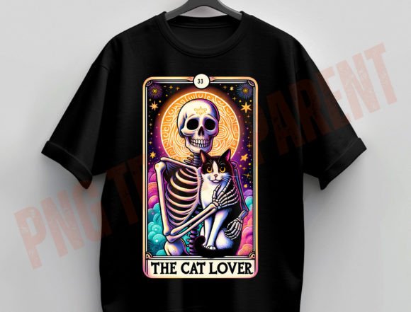 Funny Cat Lover Tarot Card Png, Mystical Graphic T-shirt Designs By DeeNaenon