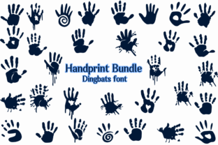 Handprint Bundle Dingbats Fonts Font Door Jeaw Keson 1