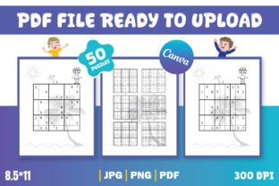 Summer Sudoku for Kids Editable Canva Grafica KDP Interni Di Endro 3