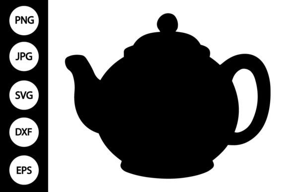 Teapot Silhouette SVG Graphic Illustrations By MYDIGITALART13