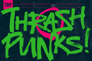 Thrash Punks Script & Handwritten Font By wingsart 1