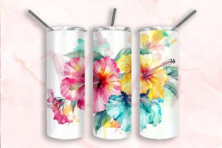 Tropical Hibiscus Spring Flower Tumbler Graphic Crafts By Vicen 1