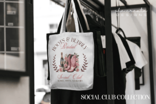 Boots & Bubbly Bachelorette Social Club Graphic Illustrations By melina wester 3