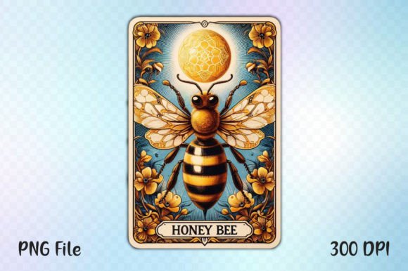 Bumble Bee Tarot Card Grafik Druckbare Illustrationen Von LiustoreCraft