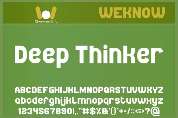 Deep Thinker Sans Serif Font By weknow