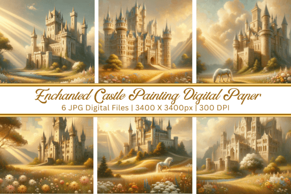 Enchanted Castle Fantasy Art Background Grafik Hintegründe Von Lux Dream Designs