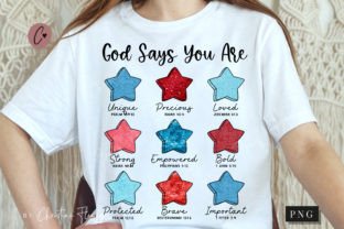 Glitter God Says You Are 4th of July PNG Graphic T-shirt Designs By Christine Fleury 1
