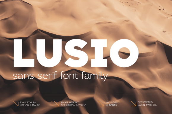 Lusio Sans Serif Font By Pasha Larin