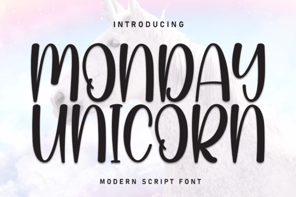 Monday Unicorn Script & Handwritten Font By william jhordy