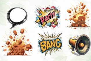 Popular Comic Style Sublimation Clipart Graphic Illustrations By JaneCreative 6