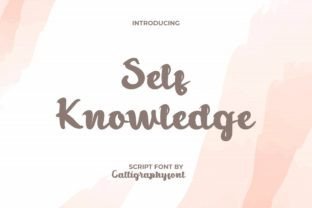 Self Knowledge Script & Handwritten Font By CalligraphyFonts 1