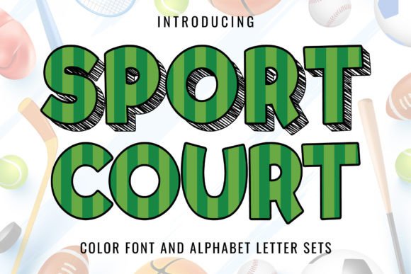 Sport Court Fuentes de Colores Fuente Por Font Craft Studio