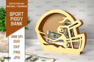 Sport Piggy Bank Laser. Money Bank SVG Graphic 3D SVG By Digital Idea