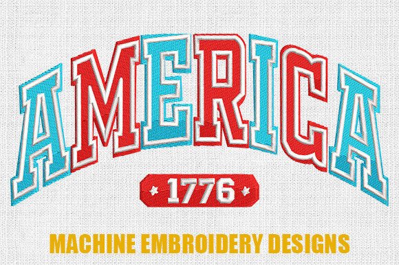 American 1776 Independence Day Embroidery Design By svgcronutcom