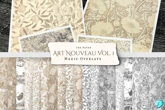Art Nouveau Magic Overlays Vol. 1 Graphic Objects By Emily Designs